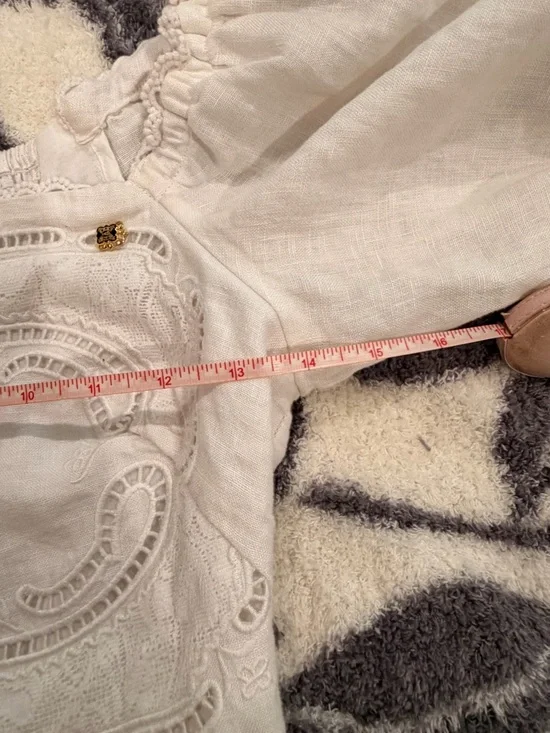 Farm Rio embroidered euroflax premium linen mini dress size small - Picture 8 of 13